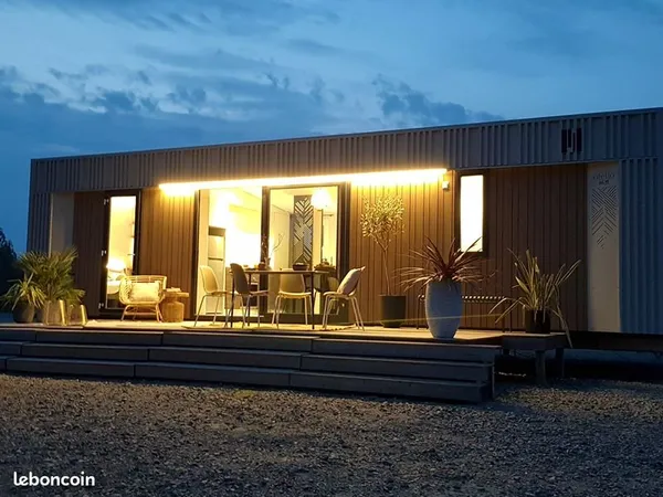 Mobil home vue mer