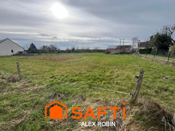 Terrain à bâtir de 1511 m² avec hangar