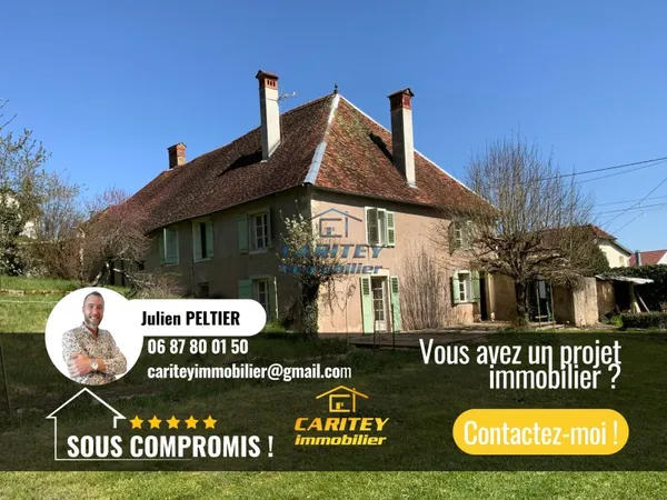 MAISON BOURGEOISE 186m2 SUR TERRAIN 4383m2 PROCHE DE VILLERSEXEL