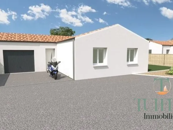 MAISON NEUVE de PLAIN-PIED+GARAGE et JARDIN