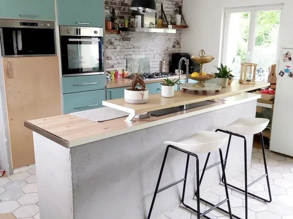 Maison style longère avec garage et jardin