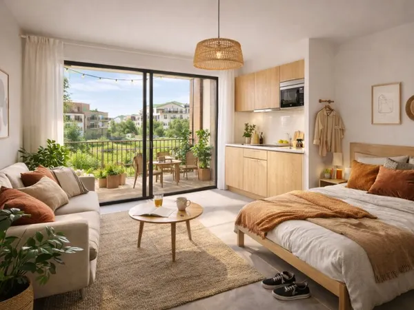 Succès Commercial !!! Studio de 28.50m² avec terrasse et parking proche gare