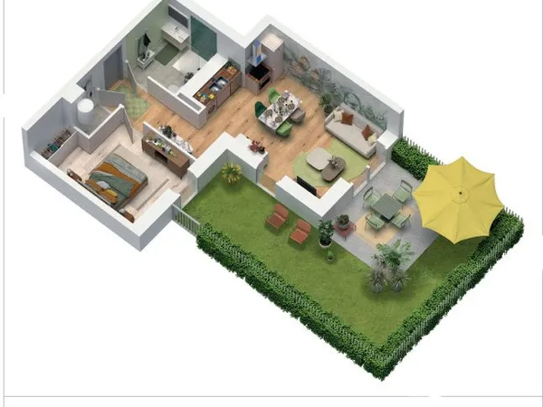 APPARTEMENT T3 PLOUGONVELIN 66.6m² avec terrasse et jardin