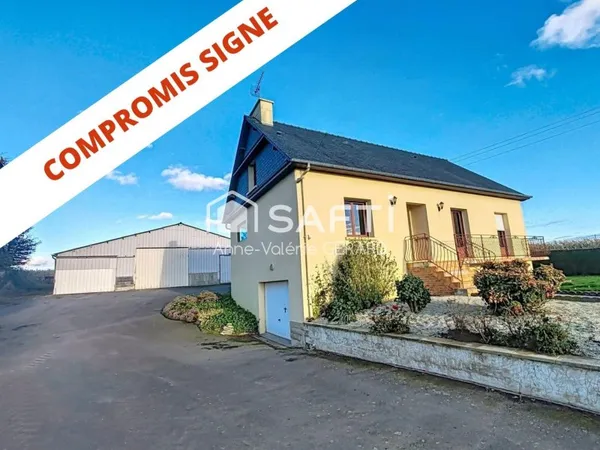 Pavillon 89m² avec grand bâtiment de stockage