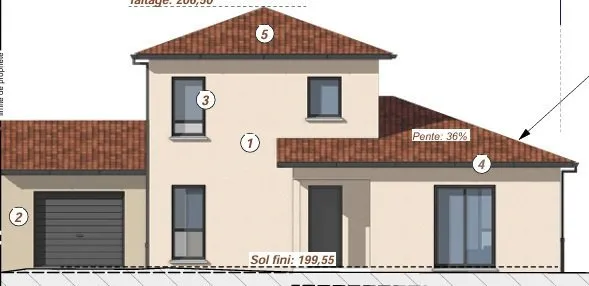 Maison neuve de 100m2 Lot 7 à Guereins
