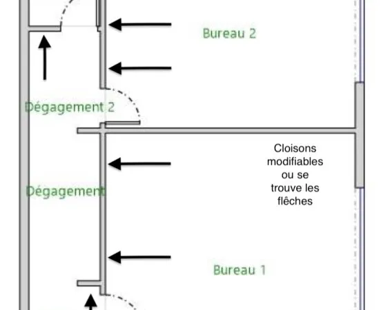 Local bureaux avec commercialité Ligne 9