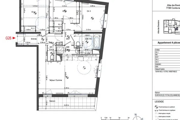 Appartement 4 pièces 78 m²