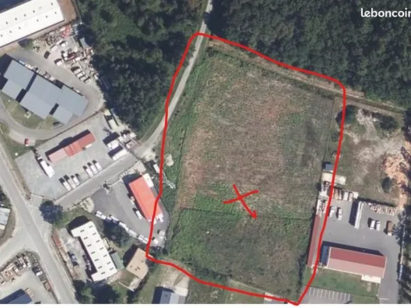 Location parcelle de terrain de 500 m² à 8000 m² sur zone commerciale/artisanale /industrielle