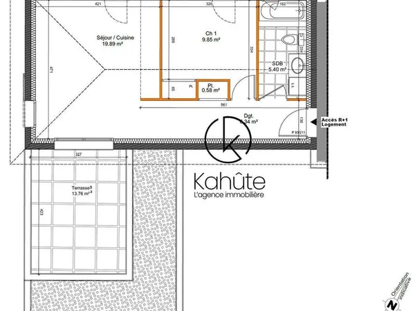 Appartement T2, 42m2 avec terrasse plein sud et place de parking privative ? Les Terrasses 1930