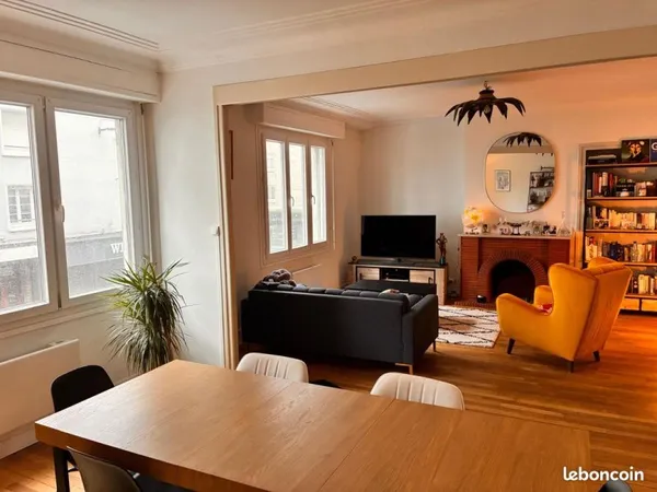 T3 100 m² lumineux - 3 chambres - 1 place de parking - Boulogne/Mer Centre ville