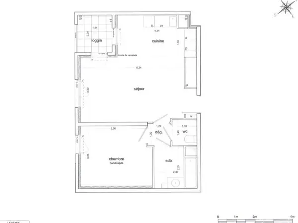 Appartement 2 pièces 51 m²