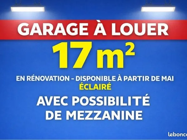 Garage 17 mètre carré