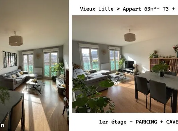Appartement T3 Vieux Lille 63m2