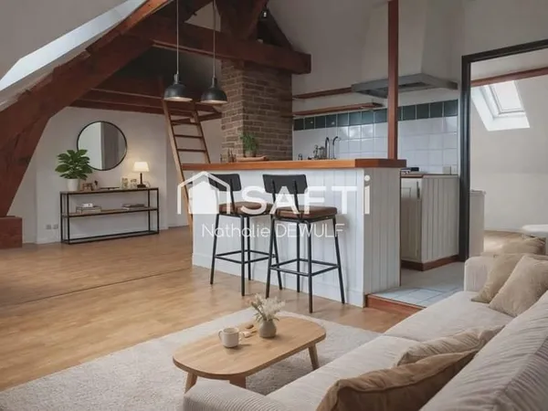 Appartement 52 m2 au sol ( 30.22 m2 loi carrez) proche de Soissons.