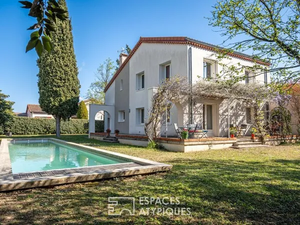 Maison centre ville avec 6 chambres et un piscine