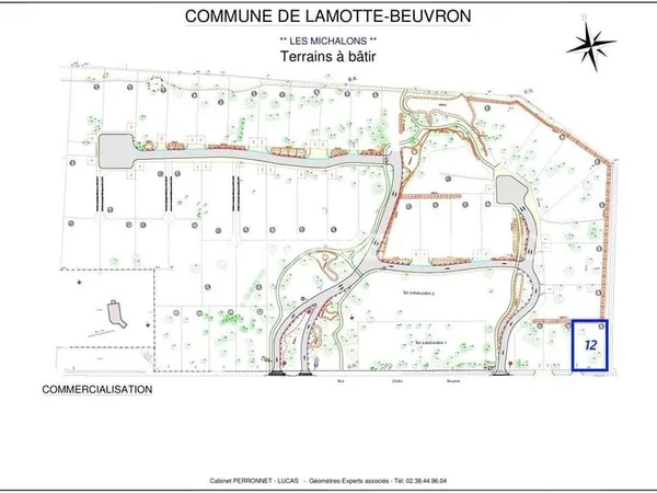 TERRAIN CONSTRUCTIBLE DANS LOTISSEMENT À LAMOTTE BEUVRON