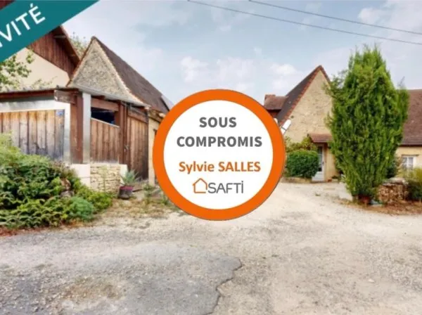 Maison et dépendance en pierre avec terrain