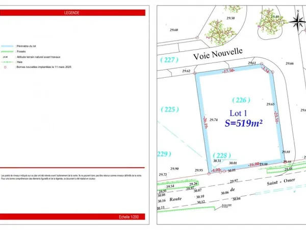 Terrain en lotissement 502 m²