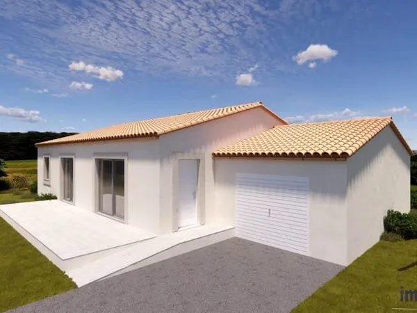 Gardonne : Maison sur plan de 110m2 habitable sur environ 1