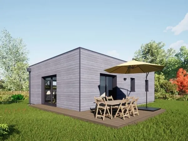 Projet de construction d'une maison bois de 70 m² avec terrain à VILLEVEQUE (49)