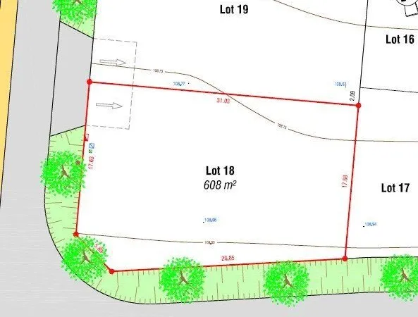 Terrain 608 m² TIGY