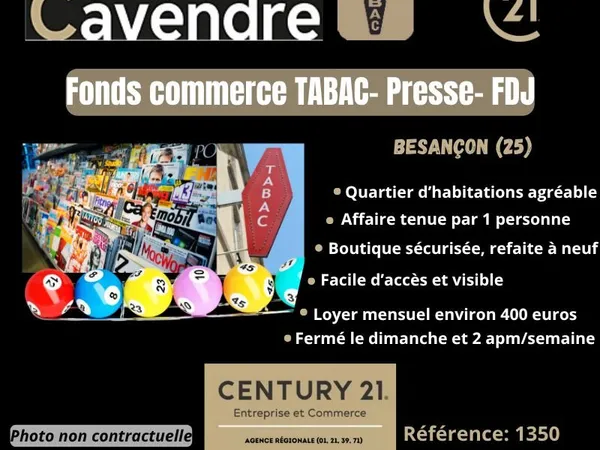 Fdj, presse, tabac 1 m² BESANCON