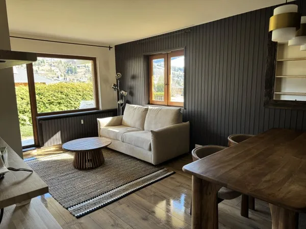 Appartement 39m², 2 pièces, rez de jardin, avec jardin et terrasse, dans un chalet au Jaillet