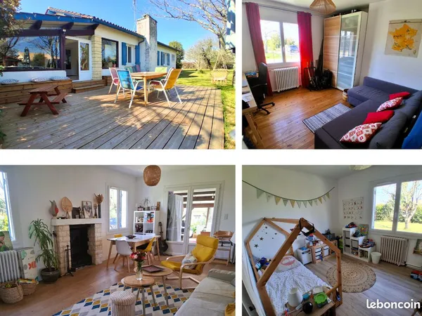 Maison rénovée 5 pieces + véranda et terrain constructible - proche Libourne