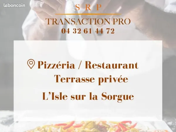 Fonds de commerce restaurant L Isle Sur La Sorgue