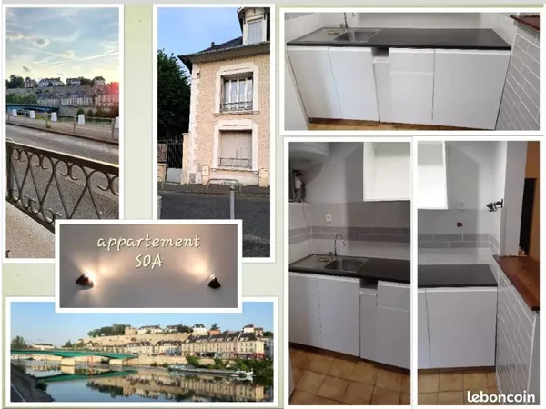 A louer Bel appartement F2 belle vue sur l'oise et les remparts de pontoise