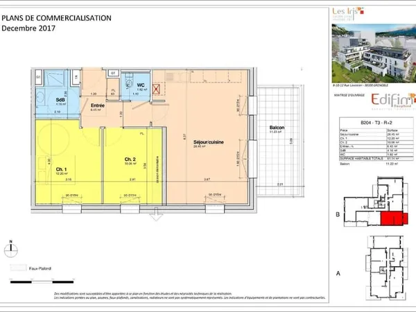 Appartement neuf 3 pièces
