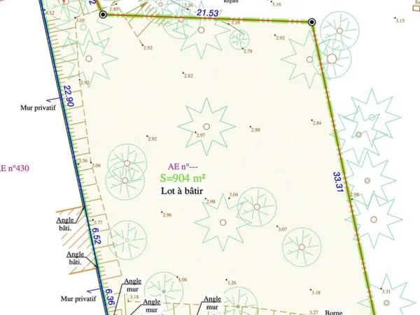 BOIS DES ÉLOUX - TRES BEAU TERRAIN A BATIR DE 904m2