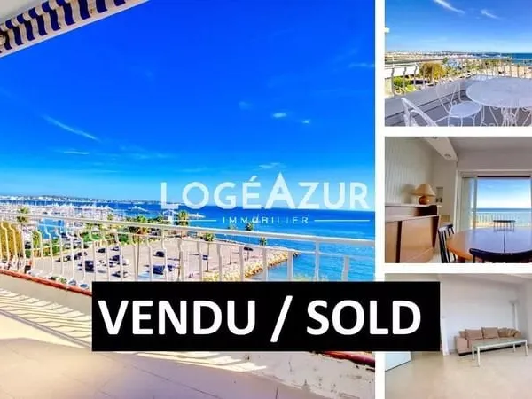 Vente appartement face mer Golfe-juan en dernier étage