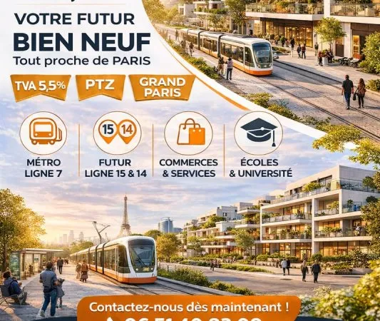 -VILLEJUIF - DEVENEZ PROPRIÉTAIRE AUX PORTES DE PARIS - PLUS BEAUCOUP DE LOTS DISPONIBLES!