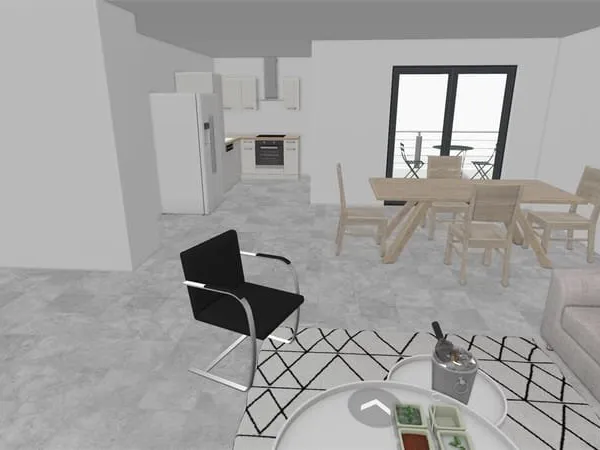 t5, 1 balcon , 3 terrasses, ascenseur