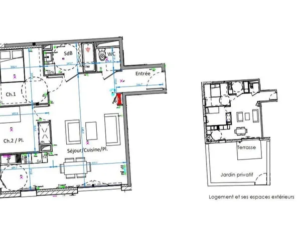 Appartement T3 LE HAVRE - 64.22 m2 778 Euros