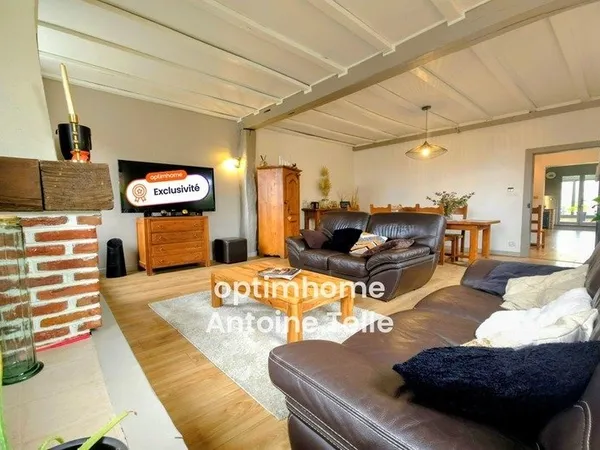 Vaux-Andigny - Longère individuelle de 3 Chambres avec garage & jardin clos sur 1750m²