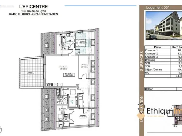 Appartement 4 pièces 94 m²