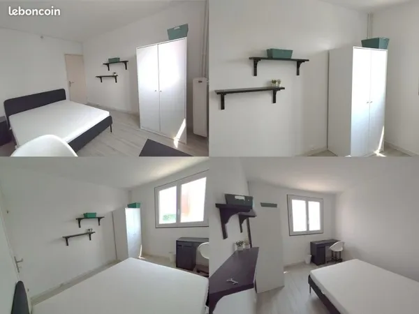 2 chambres en colocation résidence Montjoyeux - Parc Grandmont - Tours 37200