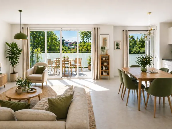 MAGNIFIQUE T4 TRAVERSANT SANS VIS A VIS - VUE SUR JARDIN - PRESTATION DE STANDING