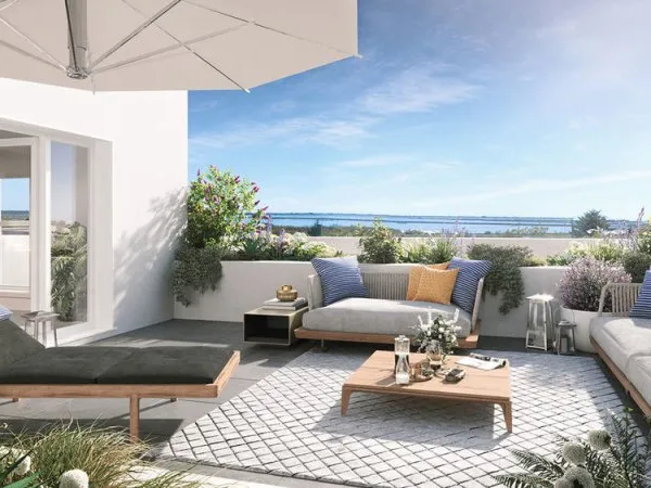 .VUE MER AVEC GRANDE TERRASSE EXPOSE SUD - RESIDENCE INTIMISTE DE STANDING