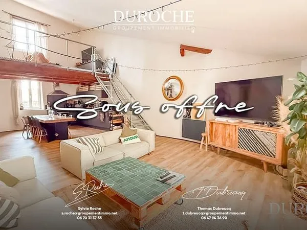 Maison de village 101m2 + mezzanine - 2 Chambres - Garage &