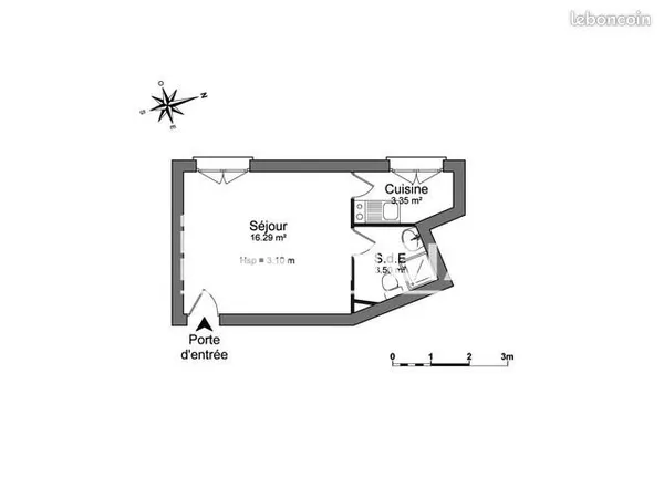 Appartement 1 pièce 23 m²