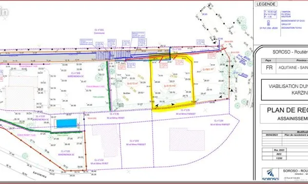 St jean de Luz - Terrain viabilisé 515m2- 118m2 constructible