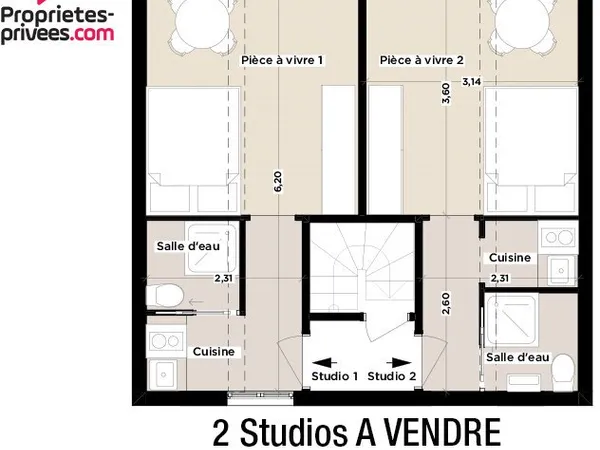 1 Lot 28M2 - 2 Appartements de 14M2 - 94190 - VILLENEUVE- SAINT-GEORGES