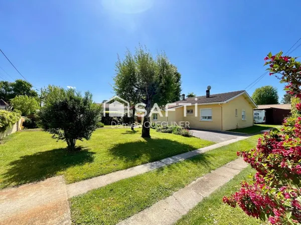 Maison de 105m² sur une belle parcelle paysagée, garage + carport