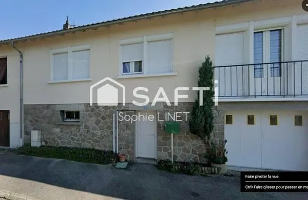 Maison de 90 m2 sur sous -sol avec terrain de 370 m2.