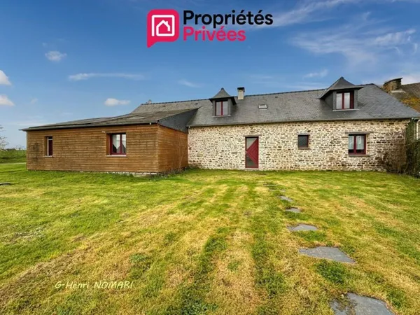 Lalleu (35320) - Maison type longère de165 m2, 3 chambres, terrain de 1817m²
