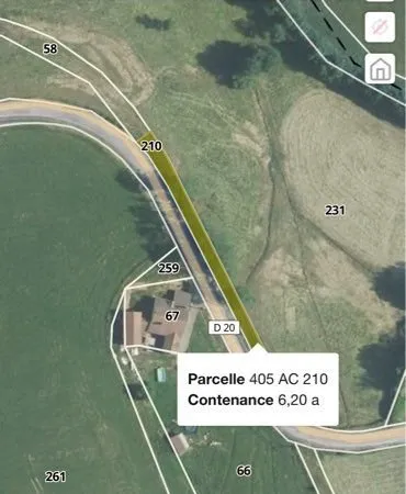 Terrain de loisirs 650 m2