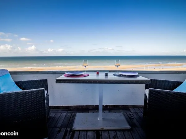 🌊 Vue mer panoramique - Front de mer Cabourg / Hôme Varaville - Accès plage direct - Parking + garag